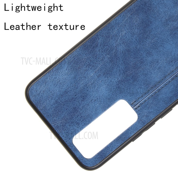 PU Leather Coated PC + TPU Hybrid Mobile Phone Cover for Huawei nova 7 5G - Blue-2