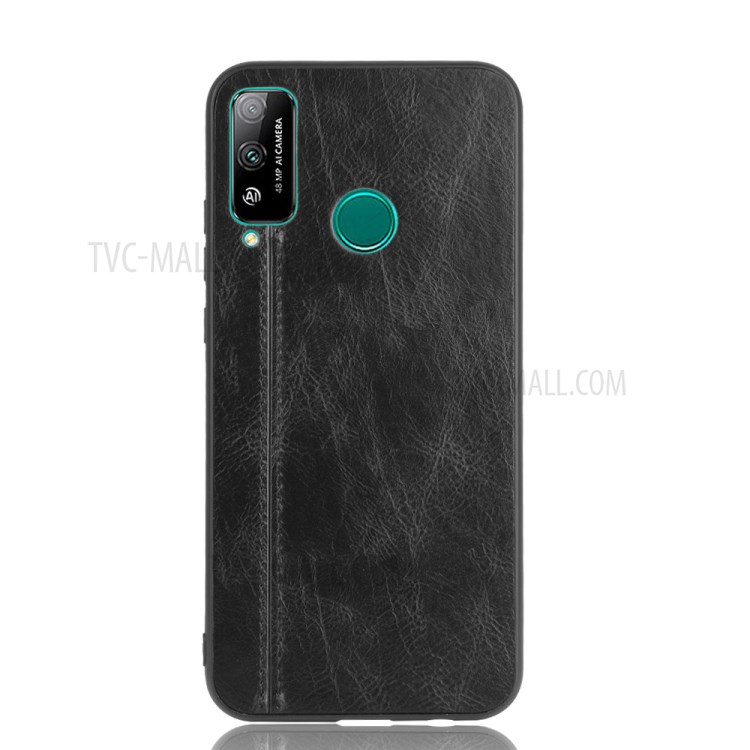 Stitching PU Leather Coated PC + TPU Hybrid Case Sehll Accessory for Honor Play 4T - Black-3