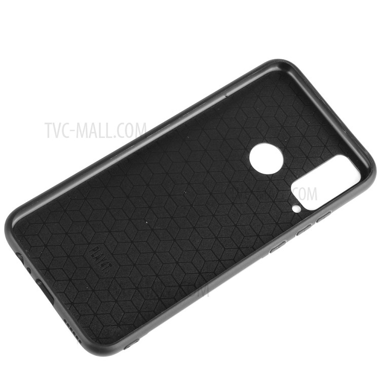 Stitching PU Leather Coated PC + TPU Hybrid Case Sehll Accessory for Honor Play 4T - Black-7