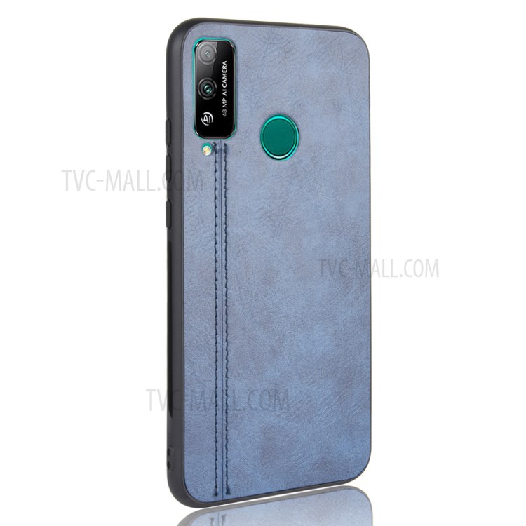 Nähen PU-Leder Überzogen PC + TPU Hybrid Fall Sehll Zubehör Für Ehrenspiel 4T - Blau-4