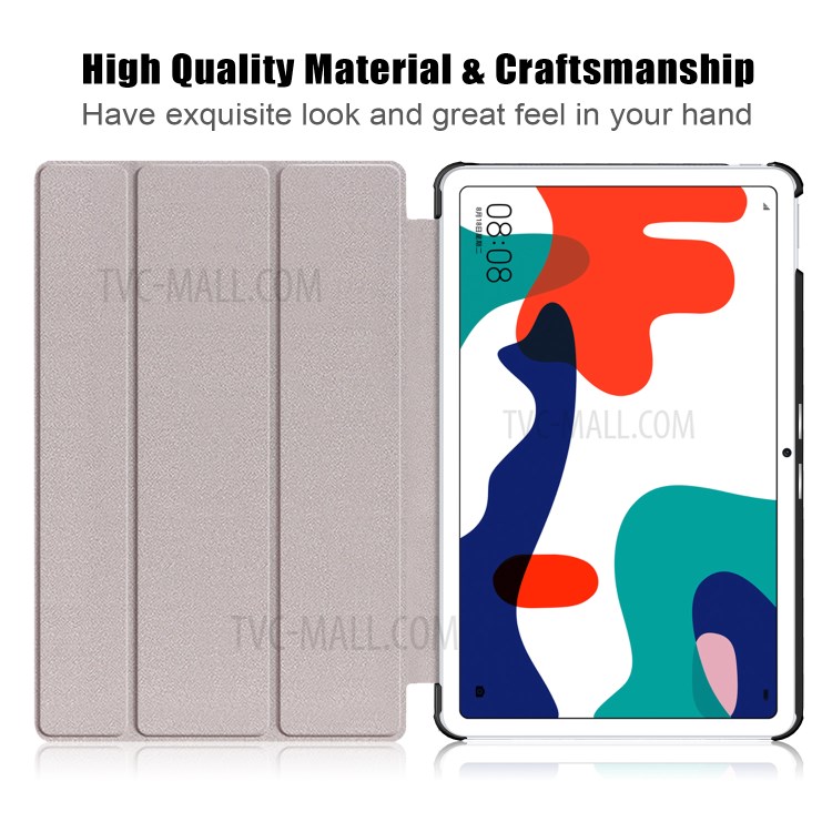 Pattern Printing Tri-fold Stand Leather Smart Case for Huawei MatePad - Cartoon Pattern-9