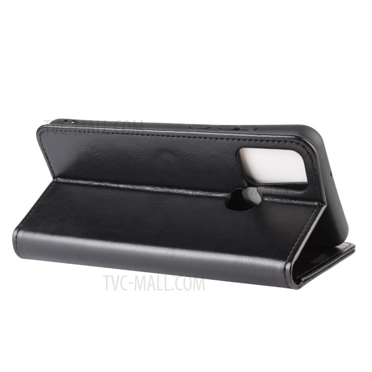 Crazy Horse Wallet Leather Stand Case for Honor Play 9A - Black-6