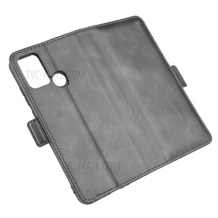 Magnet Adsorption Leather Wallet Stand Phone Shell Cover for Honor Play 9A - Black-2