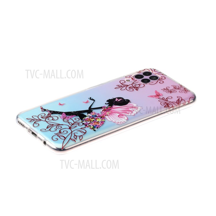 Pattern Printing TPU Phone Case for Huawei P40 lite/nova 6 SE/Nova 7i - Butterfly Girl-2