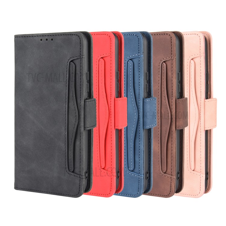 Multiple Card Slots Stand Leather Cell Phone Cover for Huawei nova 7 5G - Black-13