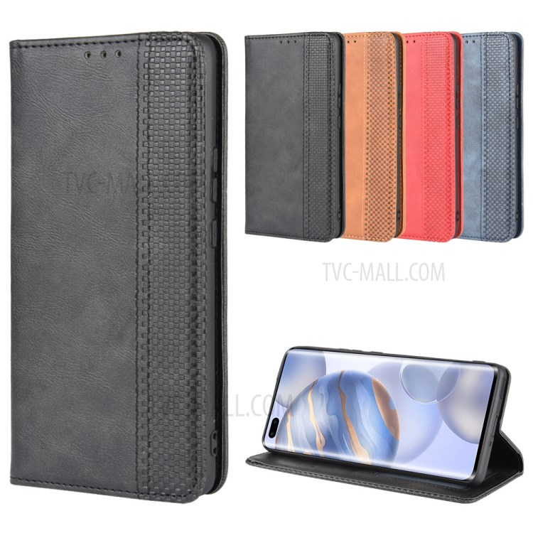 Retro Leather with Wallet Phone Case for Honor 30 Pro - Black-13