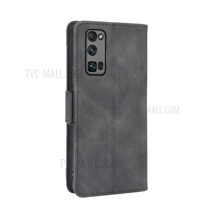 Multiple Card Slots Magnetic PU Leather Shell with Stand for Honor 30 Pro - Black-7