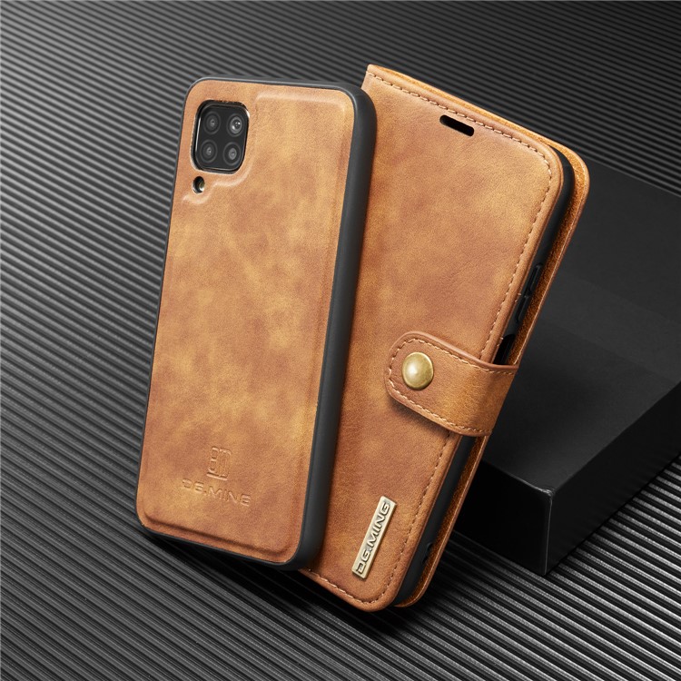 DG.MING Detachable 2-in-1 Split Leather Cover + PC Shell for Huawei P40 Lite/Nova 6 SE/Nova 7i - Brown-6