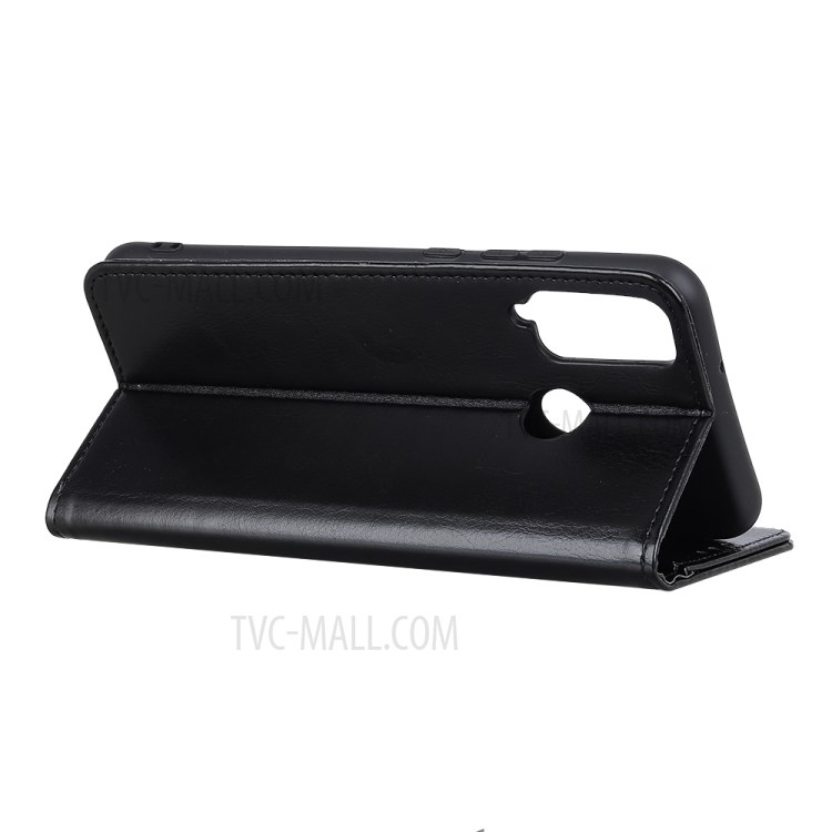 Crazy Horse Texture Protective Leather Wallet Stand Cover for Honor Play 4T - Black-3