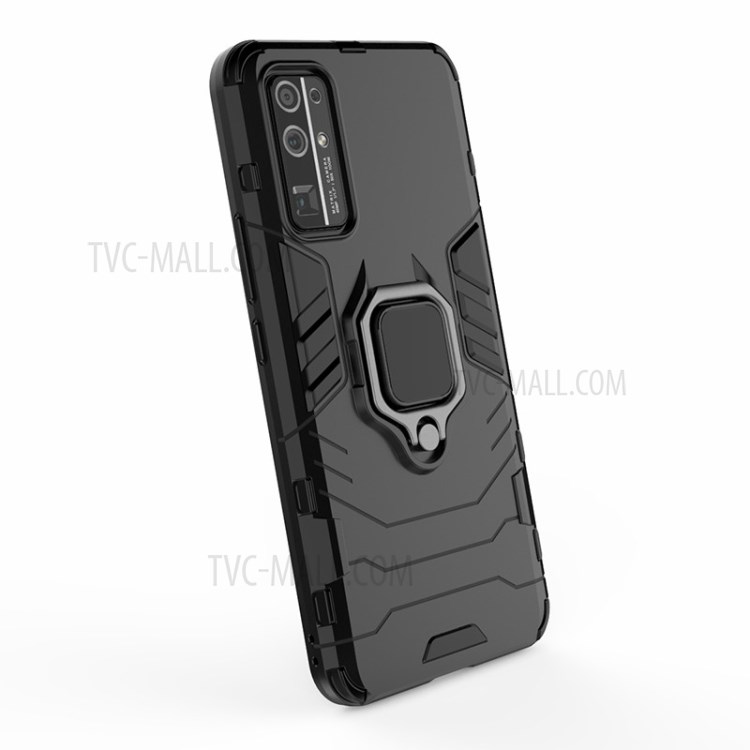 Охладиться Защитное Кольцо Держатель Подножку PC + TPU Чехол Для Честь 30 - Черный-5