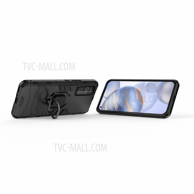Охладиться Защитное Кольцо Держатель Подножку PC + TPU Чехол Для Честь 30 - Черный-7