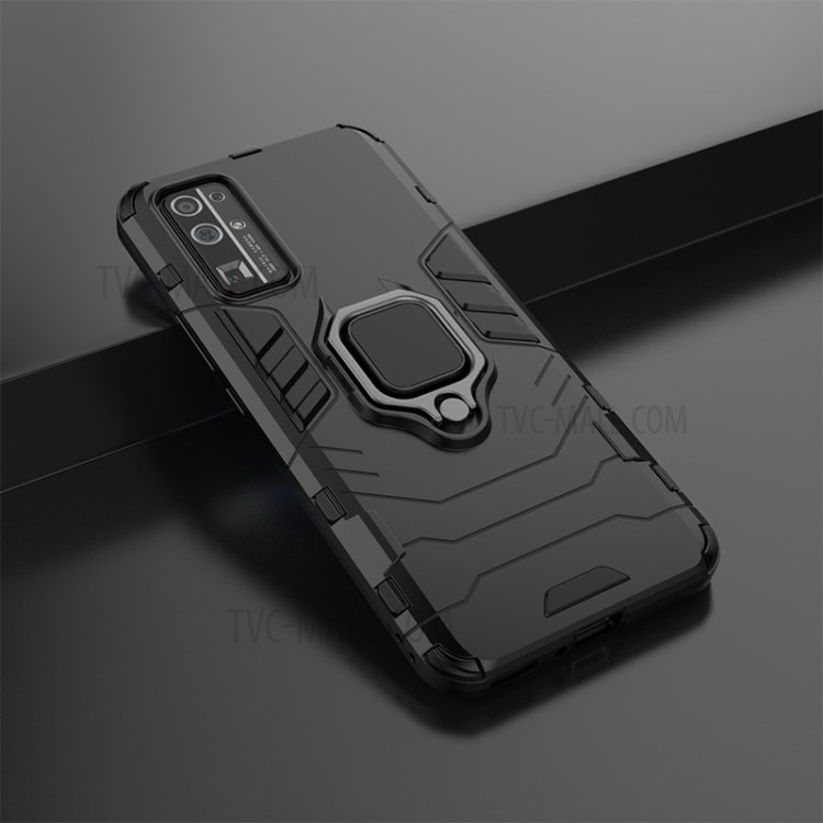 Охладиться Защитное Кольцо Держатель Подножку PC + TPU Чехол Для Честь 30 - Черный-8