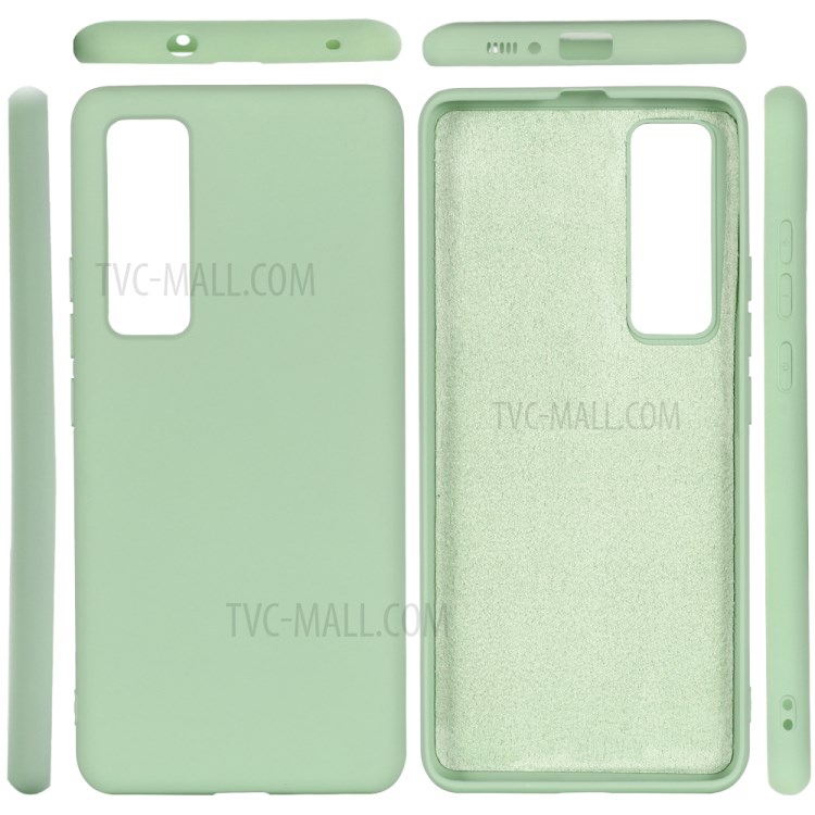 Liquid Silicone Shell Case for Huawei Huawei nova 7 5G - Green-1
