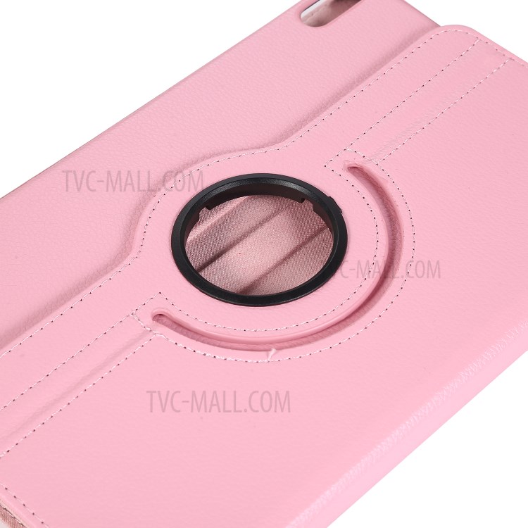 Litchi Skin Leather with 360 Degree Rotary Stand Tablet Case for Huawei MatePad - Pink-11