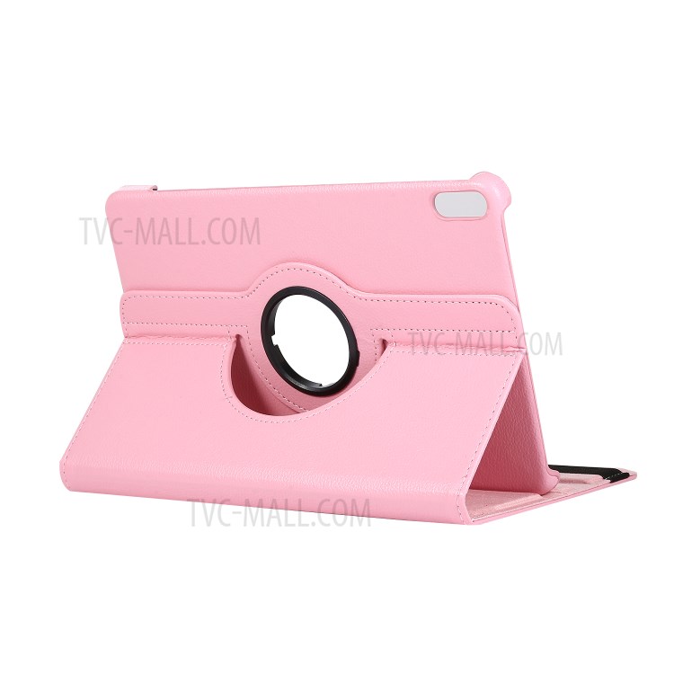 Litchi Skin Leather with 360 Degree Rotary Stand Tablet Case for Huawei MatePad - Pink-6