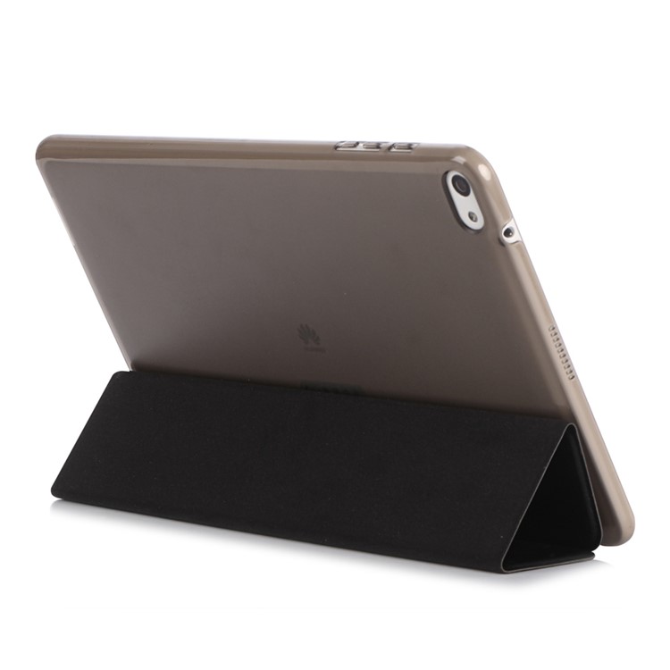 Slim Tri-fold Leather Stand Case for Huawei MediaPad T2 10.0 Pro - Black-2