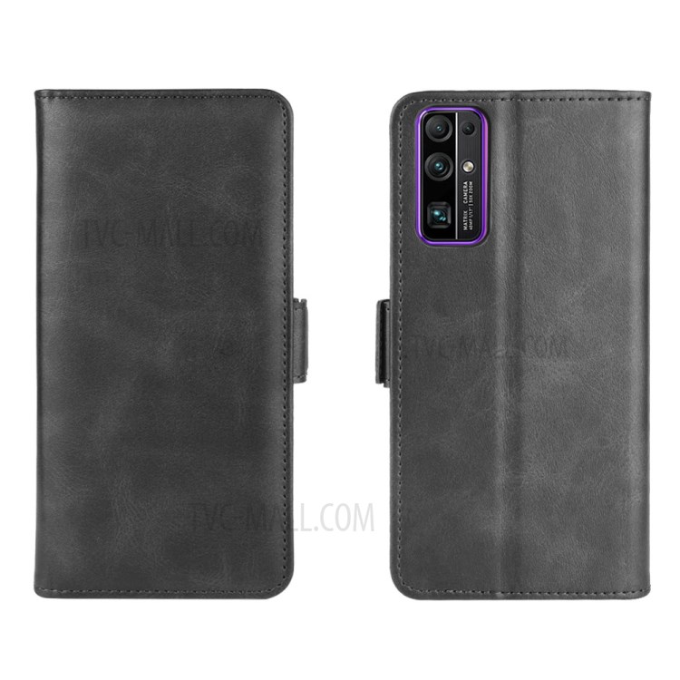 Double Magnetic Clasp Leather with Wallet Shell for Honor 30 - Black-7