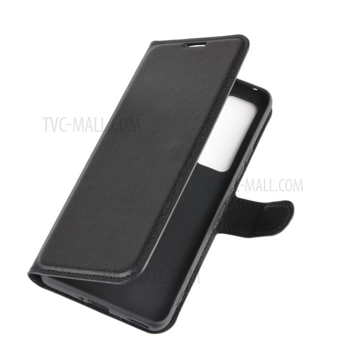 Litchi Skin with Wallet Leather Shell for Huawei nova 7 5G - Black-2