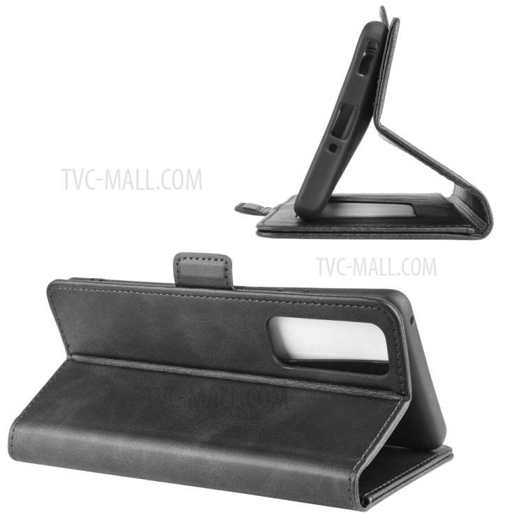 Magnet Adsorption Leather Wallet Case for Huawei nova 7 Pro 5G - Black-6