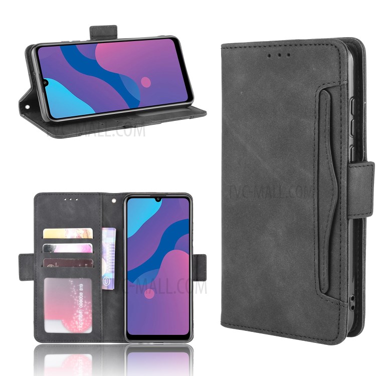 Magnetic PU Leather Shell with Multiple Card Slots for Honor Play 9A/Honor 9A - Black-1