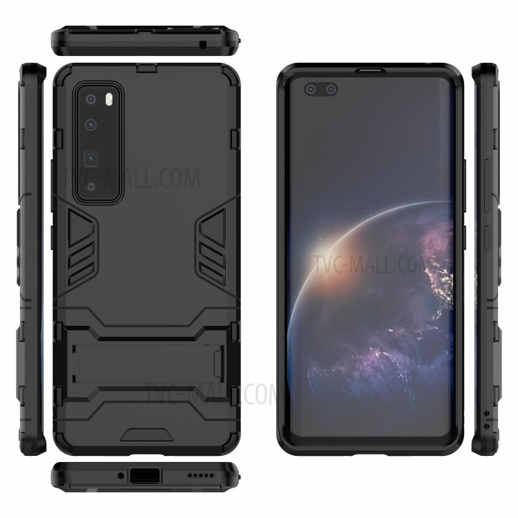 2-in-1 PC + TPU Phone Shell with Kickstand for Huawei nova 7 Pro 5G - Black-6