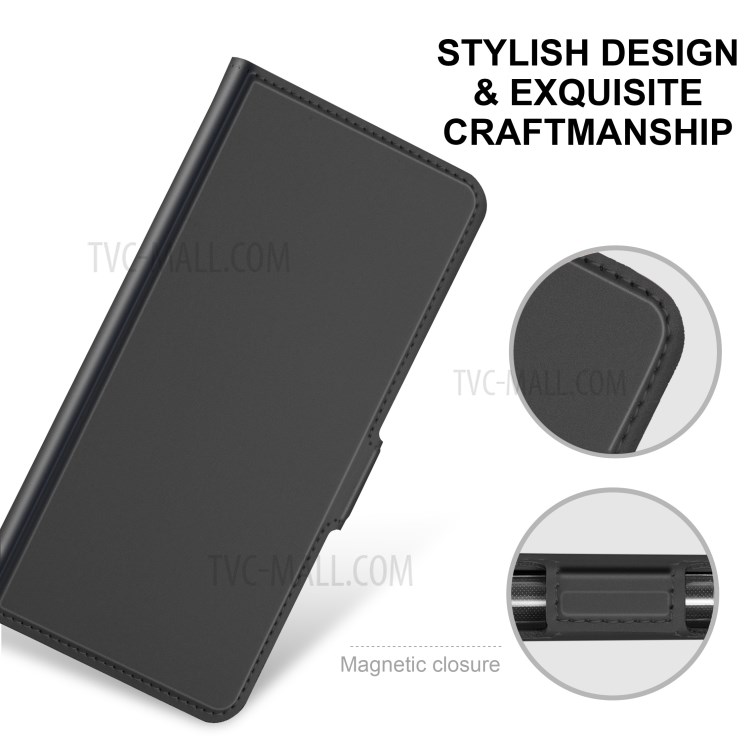 Business Style Card Holder Leather Phone Case Cover for Huawei P40 lite 4G/nova 6 SE/Nova 7i - Black-2