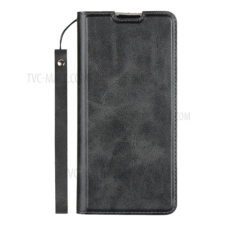 Leather Card Slot Stand Case with Lanyard for Huawei P40 Pro - Black-2