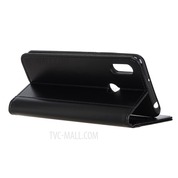 Auto-absorbed Split Leather with Wallet Case for Huawei Y6p - Black-4