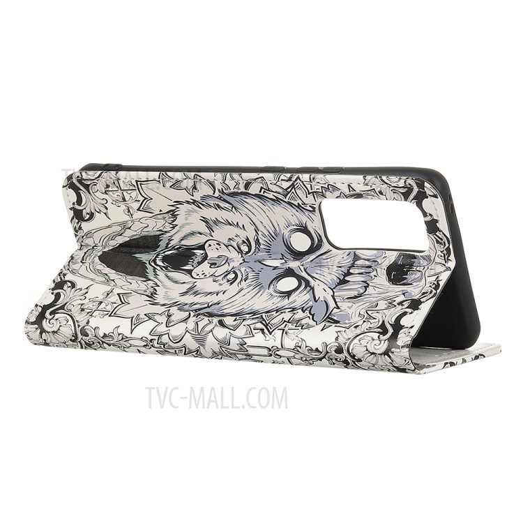 Pattern Printing Wallet Stand Leather Flip Shell for Honor X10 5G - Abstract Owl-4