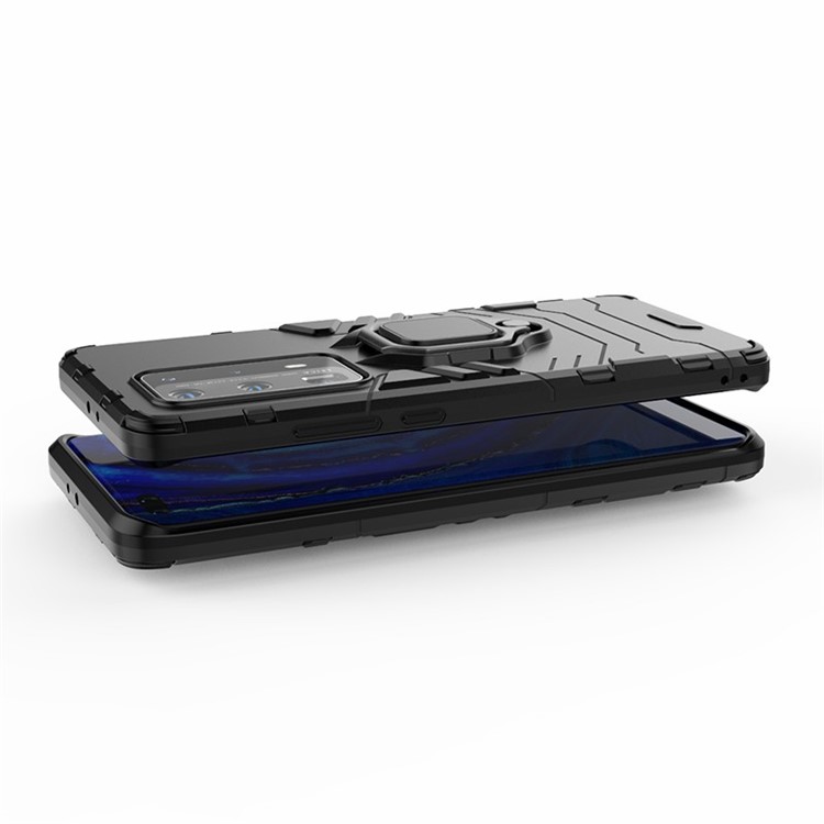 Cool Guard PC + TPU Hybrid -telefonabdeckung Mit Kickstand Für Huawei P40 Pro Plus - Schwarz