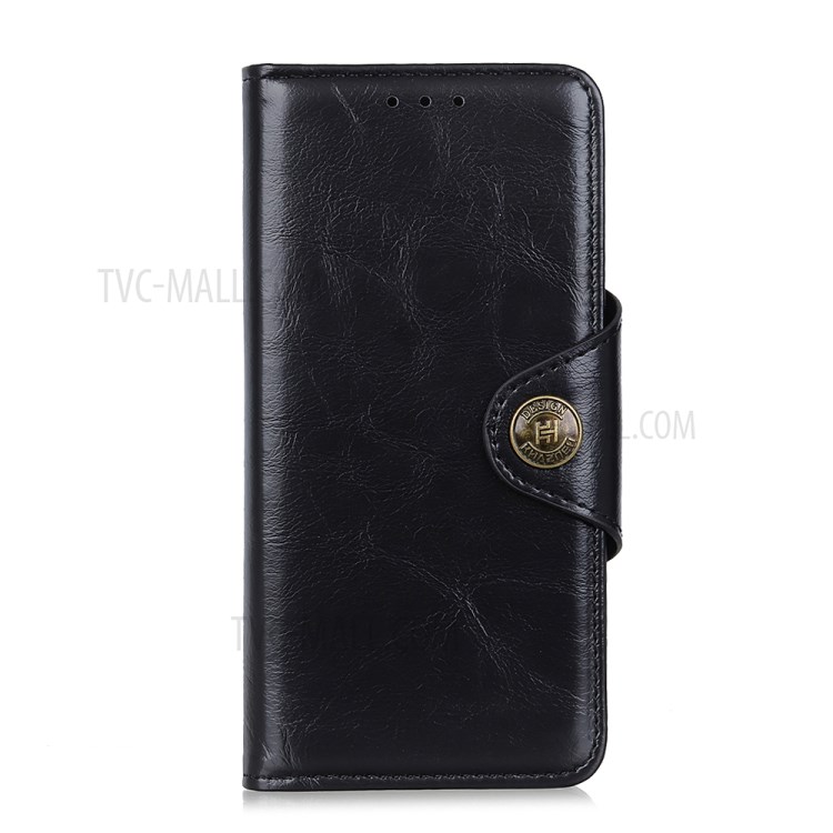 Auto-absorbed Leather Wallet Cell Phone Case for Huawei Y6p - Black-3