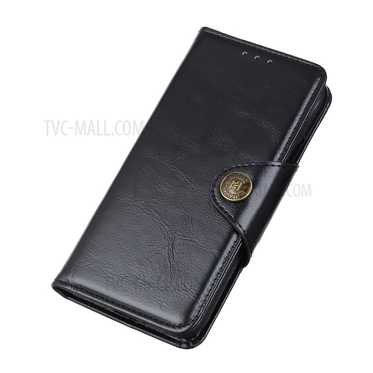 Auto-absorbed Leather Wallet Cell Phone Case for Huawei Y6p - Black-4