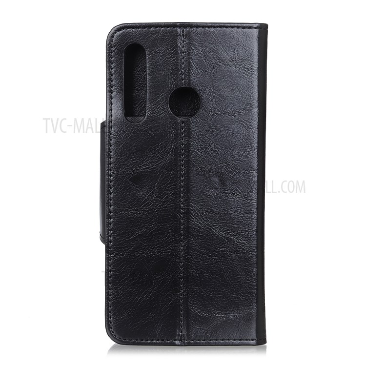 Auto-absorbed Leather Wallet Cell Phone Case for Huawei Y6p - Black-9