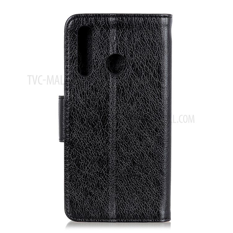 Nappa Texture Split Leather Wallet Case for Huawei Y6p - Black-2