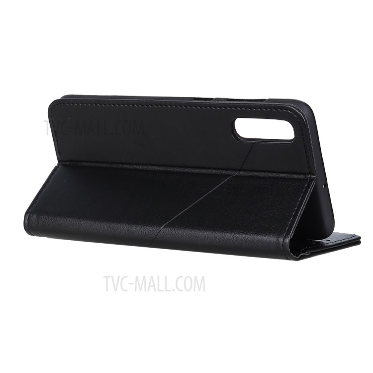 PU Leather Protective Cover Wallet Stand Mobile Shell for Huawei Y8p / Enjoy 10s - Black-3