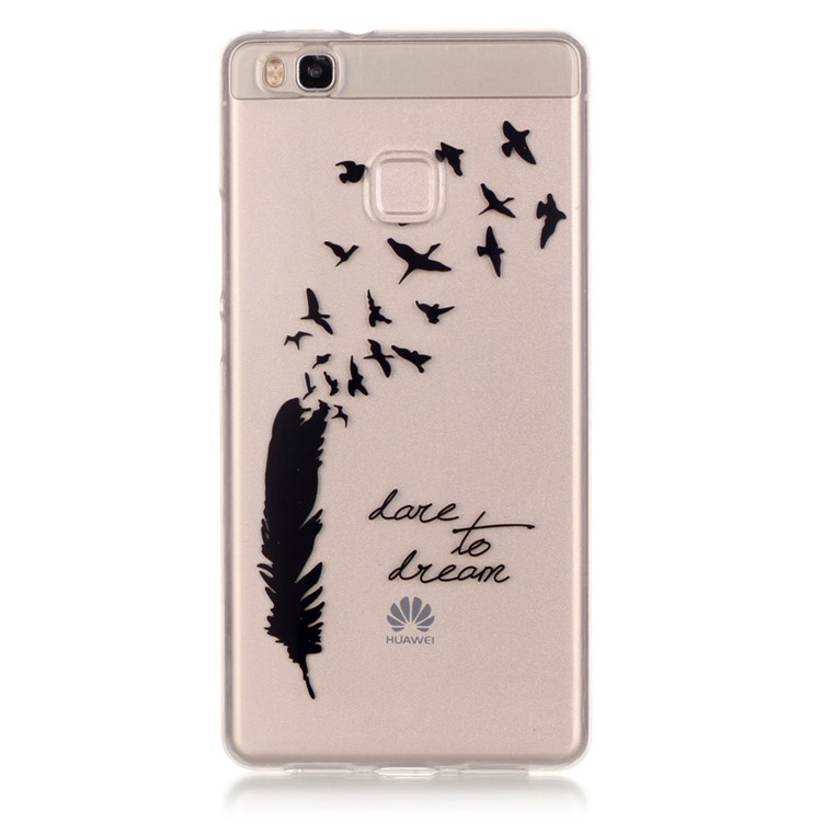IMD Clear TPU Phone Case for Huawei P9 Lite / G9 Lite - Feather and Birds-1