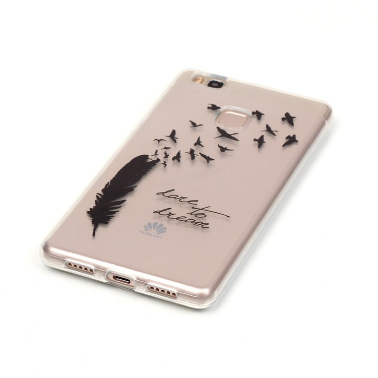 IMD Clear TPU Phone Case for Huawei P9 Lite / G9 Lite - Feather and Birds-3