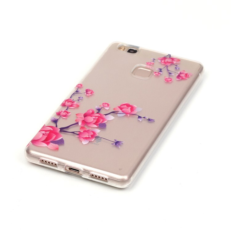 IMD Zurück Abdeckung Klar TPU Fall Für Huawei P9 Lite / G9 Lite - Blühende Blumen-3