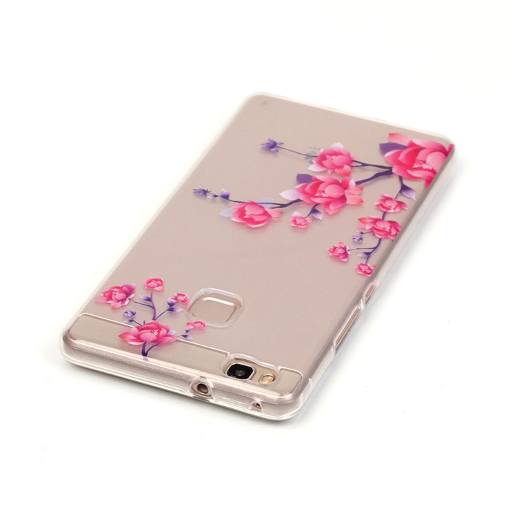 IMD Zurück Abdeckung Klar TPU Fall Für Huawei P9 Lite / G9 Lite - Blühende Blumen-4