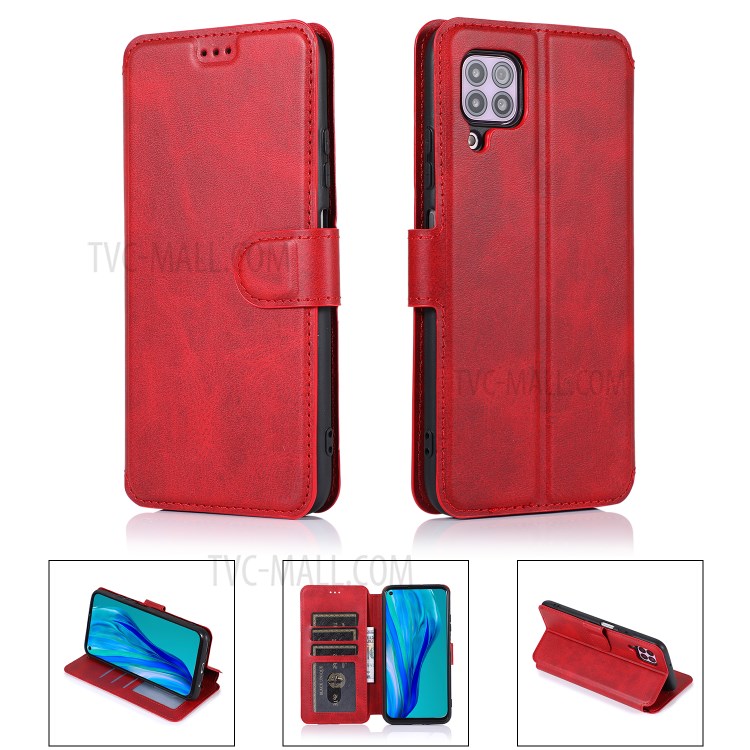 Extreme Series Folio PU Leather Case for Huawei P40 lite 4G/nova 6 SE/Nova 7i - Red-1