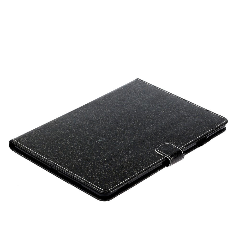 Glitter Powder Shiny Leather Smart Case with Card Slots for Huawei MediaPad M5 lite 10 - Black-4