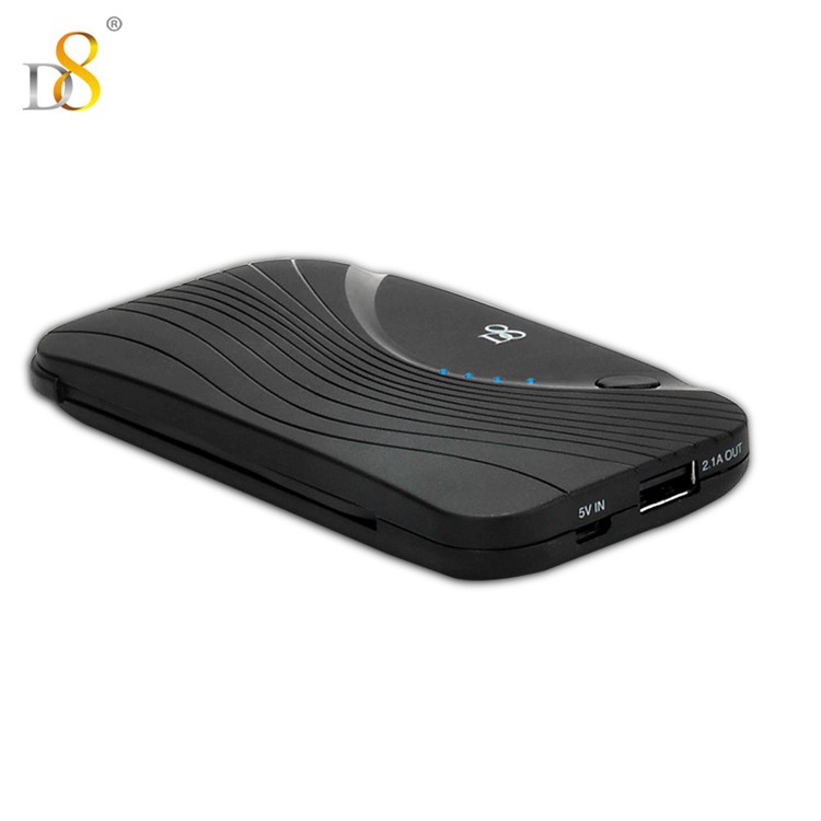 D8 5000mAh Power Bank External Battery Charger Built-in Micro USB Cable for iPhone Samsung LG etc-4