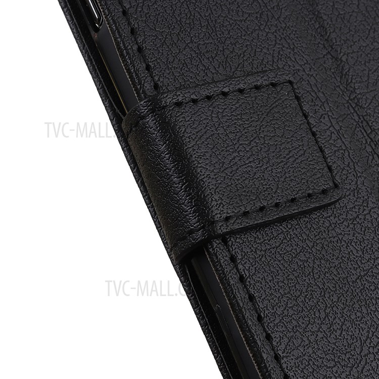 PU Leather Protective Cover with Wallet Phone Casing for Huawei Y8p/Enjoy 10s - Black-6