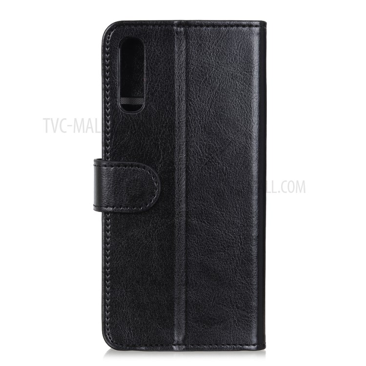 Crazy Horse Surface Leather Wallet Phone Case for Huawei Y8p/Enjoy 10s - Black-2