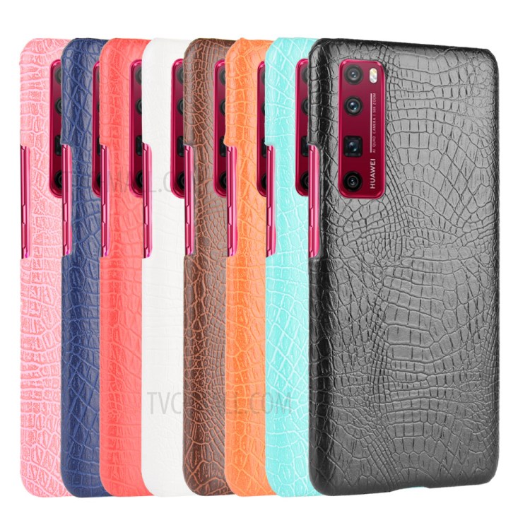 Crocodile Skin Unique PU Leather Coated Hard PC Shell for Huawei nova 7 Pro 5G - Black-6