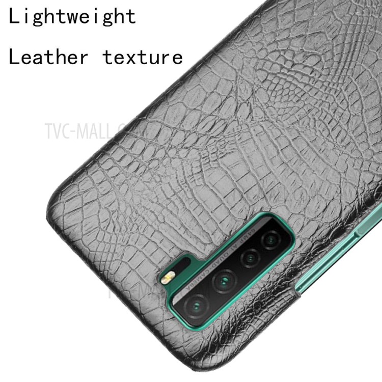 Crocodile Skin PU Leather Coated Hard PC Cool Case for Huawei nova 7 SE/P40 Lite 5G - Black-4