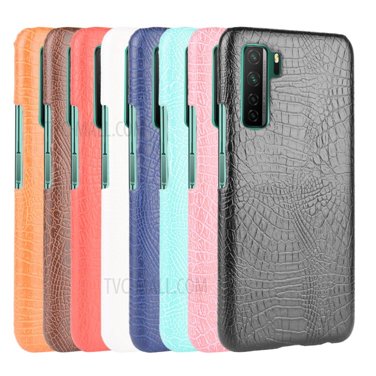 Crocodile Skin PU Leather Coated Hard PC Cool Case for Huawei nova 7 SE/P40 Lite 5G - Black-6