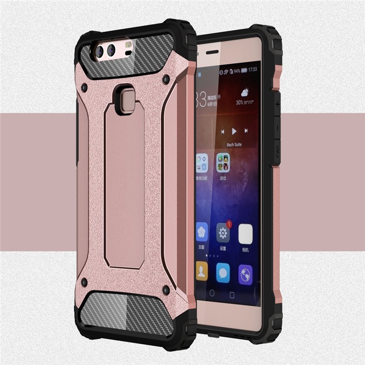 Armor PC TPU Phone Shell for Huawei P9 Plus - Rose Gold-1