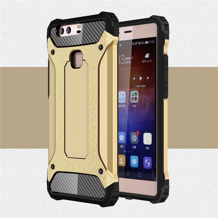 Armor PC TPU Hybrid Shell for Huawei P9 Plus - Champagne Gold-1