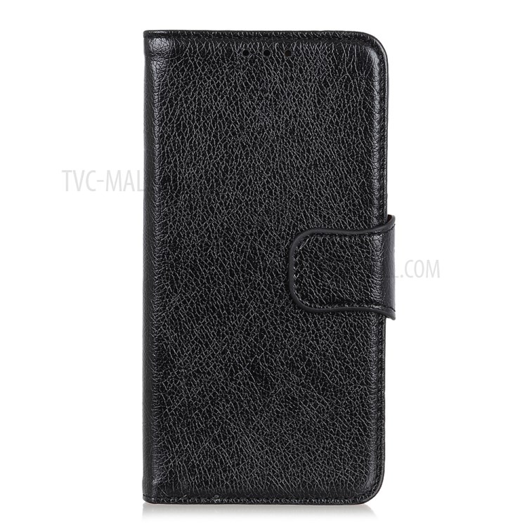 Nappa Texture Unique Split Leather Wallet Case for Honor X10 5G - Black-6